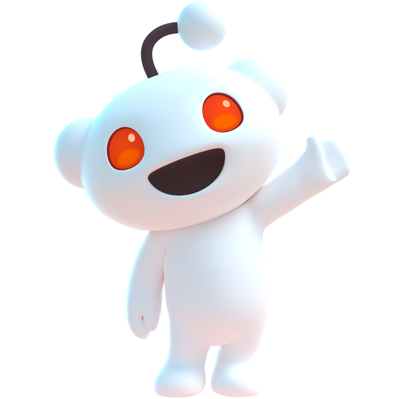 Reddit's Snoo mascot waving